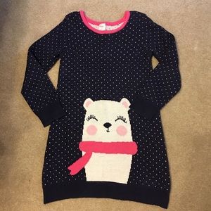 Gymboree size 8 thick polar bear sweater dress.